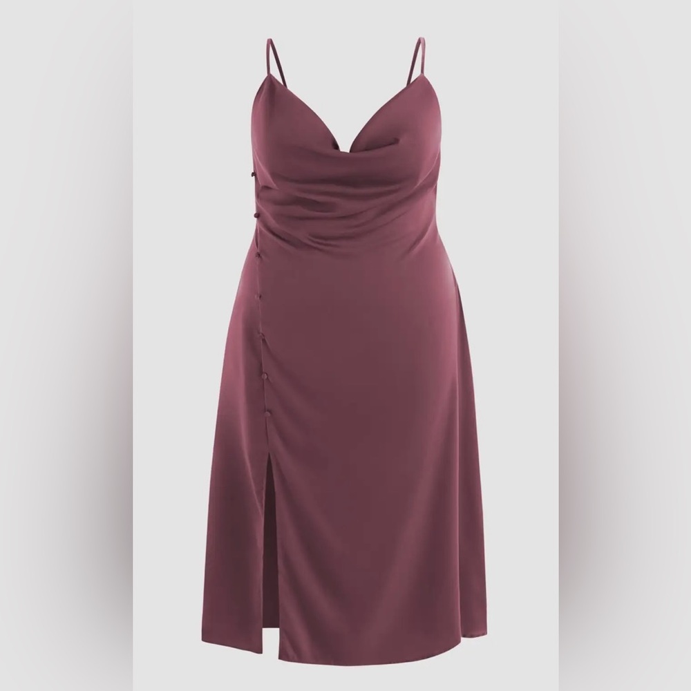 Elegant Mauve Evening Dress